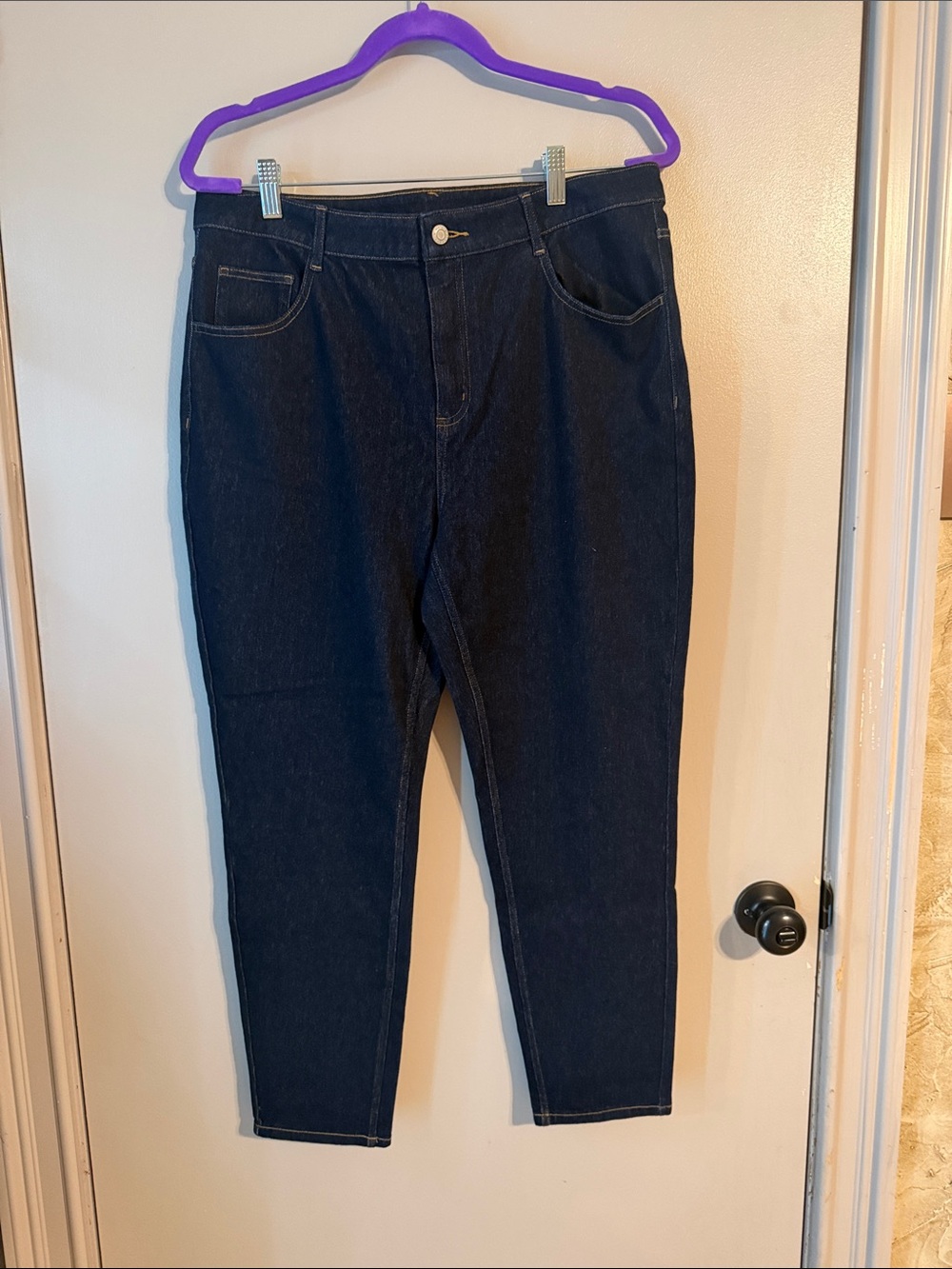 HALARA Women's Skinny Jeans - Dark Blue Denim